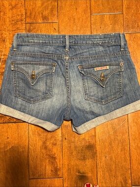 Hudson Jeans Light Blue Denim Cuffed Shorts